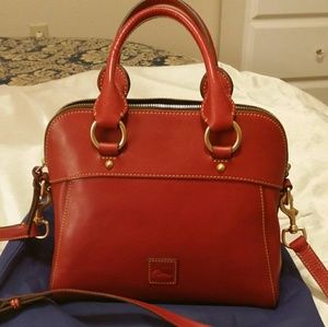 Dooney and Bourke Red Florentine Cameron Satchel